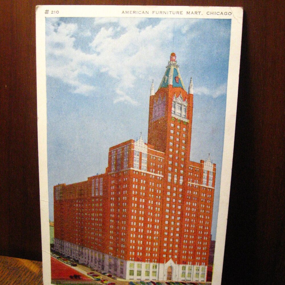Chicago American Furniture Mart Vintage 1940's Postcard